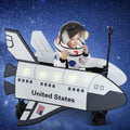 Halloween Space Shuttle Wagon Cover with Light String - Festive Rocket