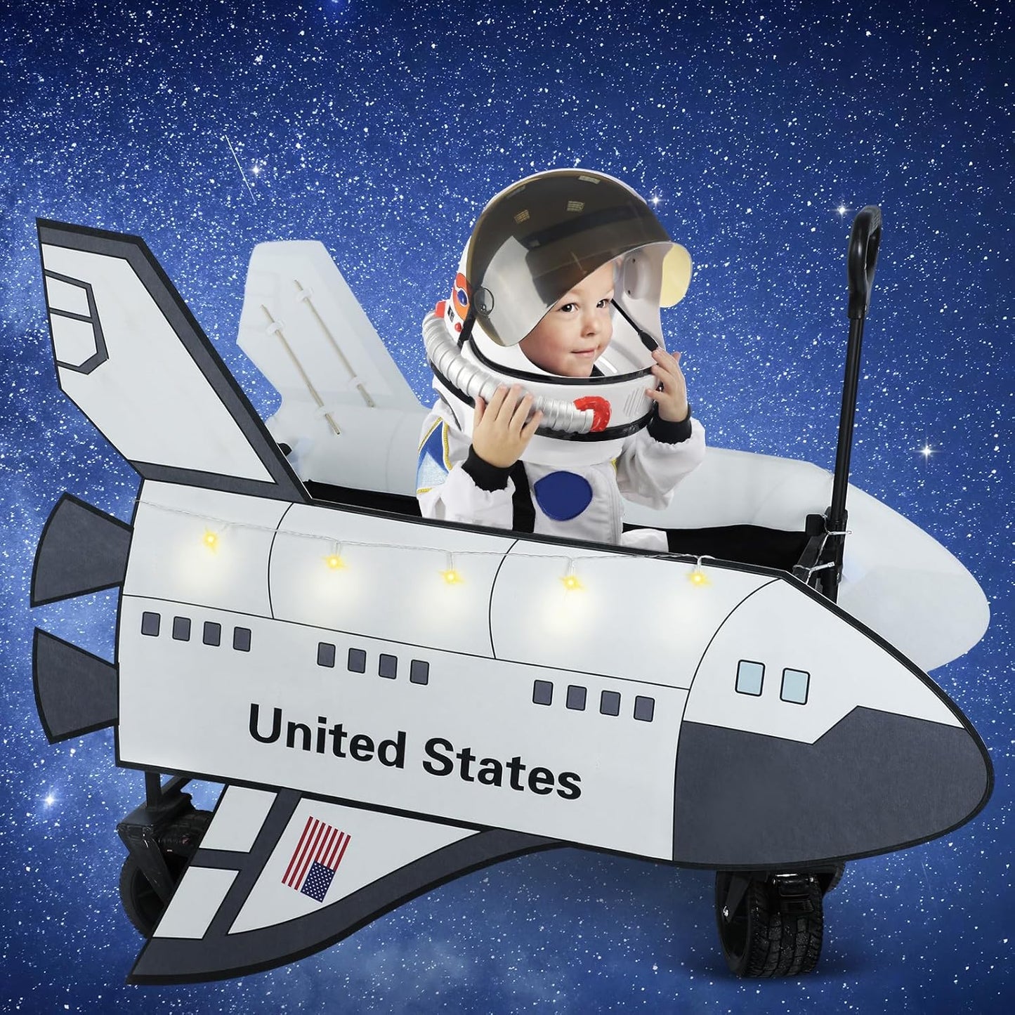 Halloween Space Shuttle Wagon Cover with Lights for Parties