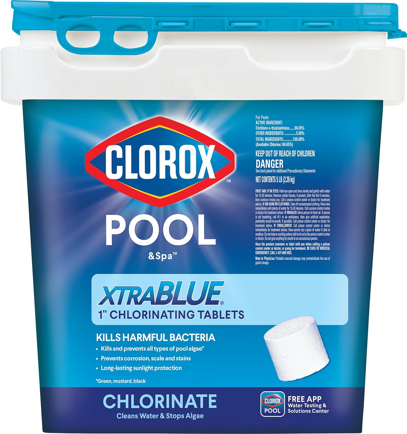 Clorox Pool&Spa XtraBlue 1 Swimming Pool Chlorinating Tablets