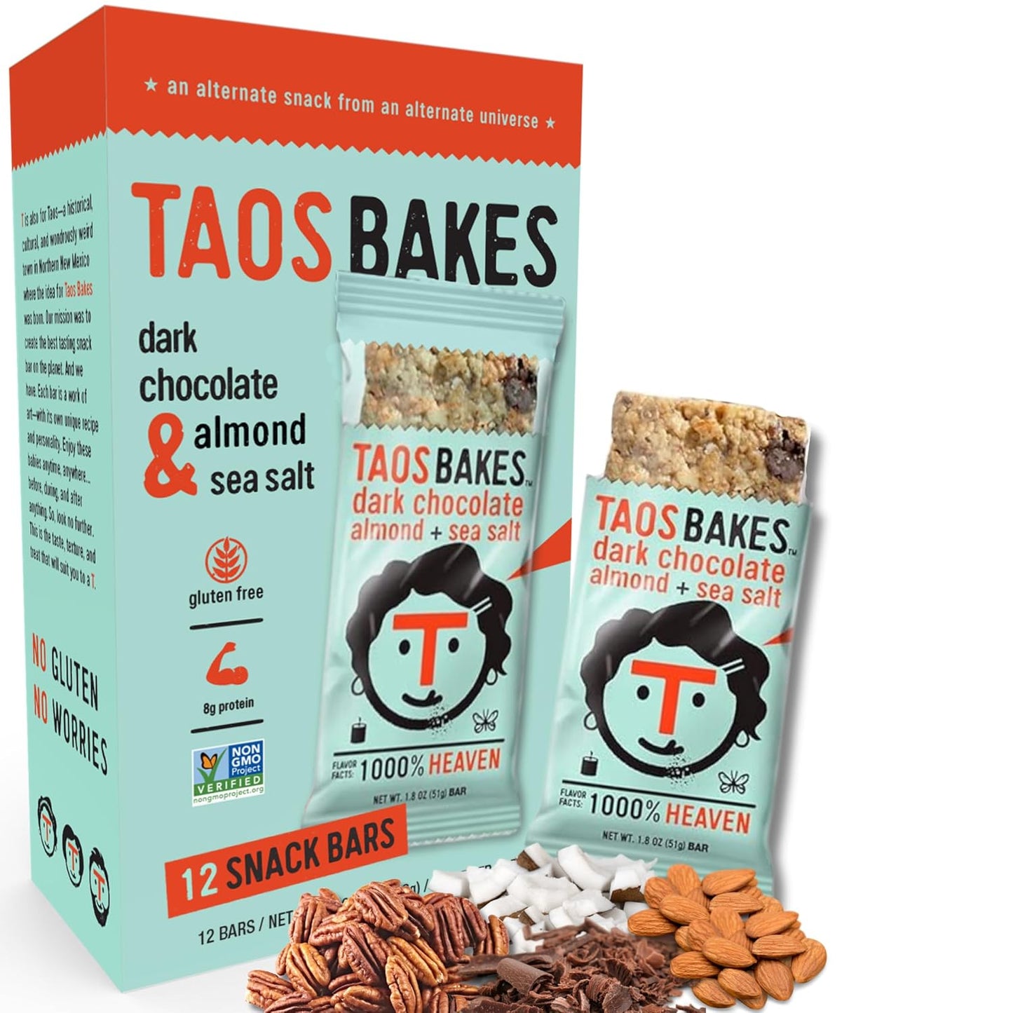Taos Bakes Dark Chocolate Almond Sea Salt Snack Bars Review