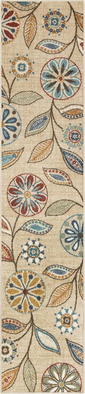Maples Rugs Reggie Floral Runner Rug - Stylish and Durable