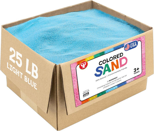 Hygloss Colored Sand for Crafts 25 lb Light Blue Fun for Kids