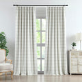 Sage Green Plaid Linen Blackout Curtains for Elegant Spaces