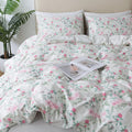 HoneiLife Cotton Duvet Cover King - Botanical Comforter Cover