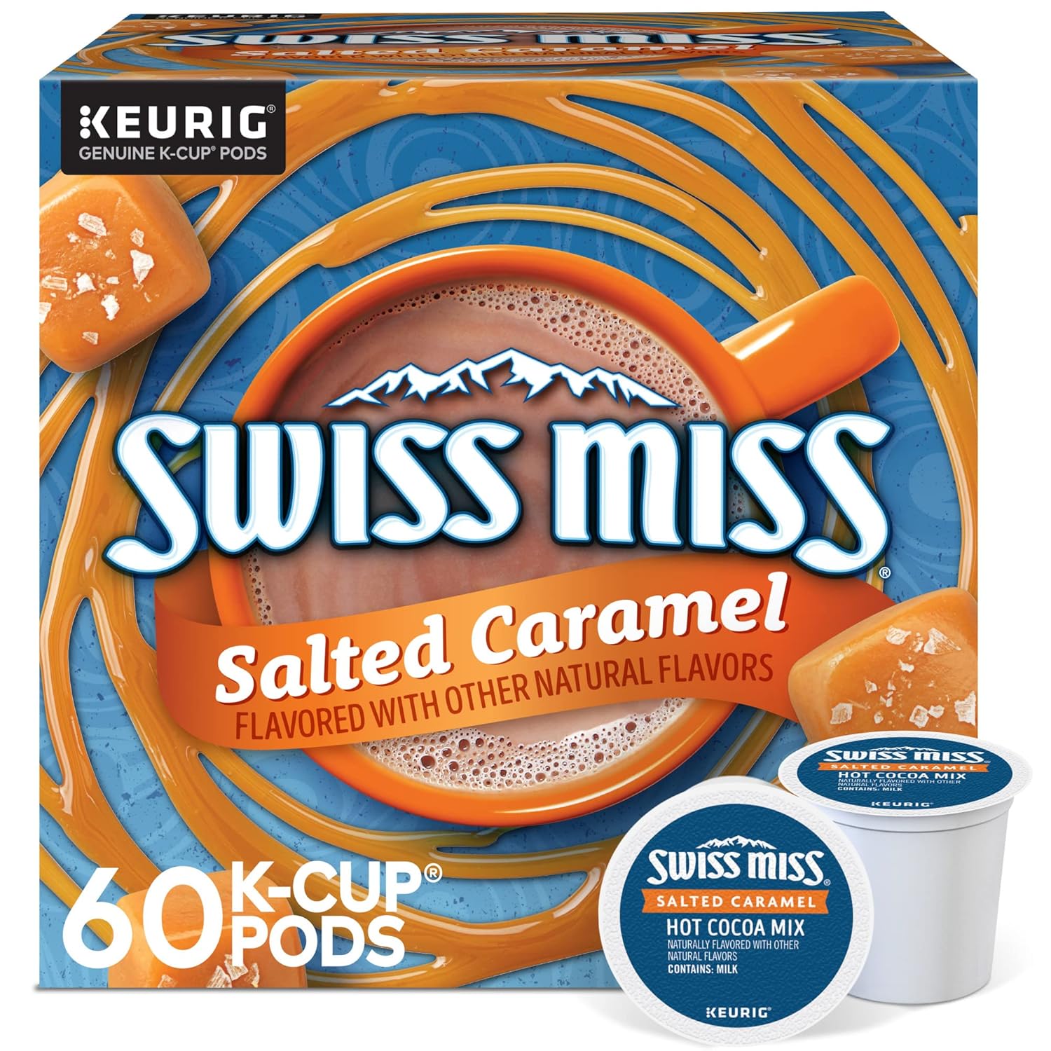 Swiss Miss Salted Caramel Hot Cocoa K-Cup Pods for Keurig