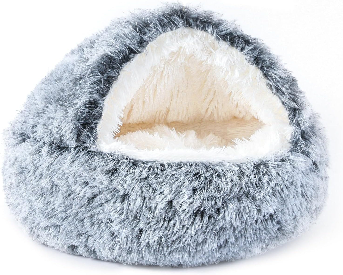 NOYAL Round Hooded Donut Dog Bed for Small & Medium Pets