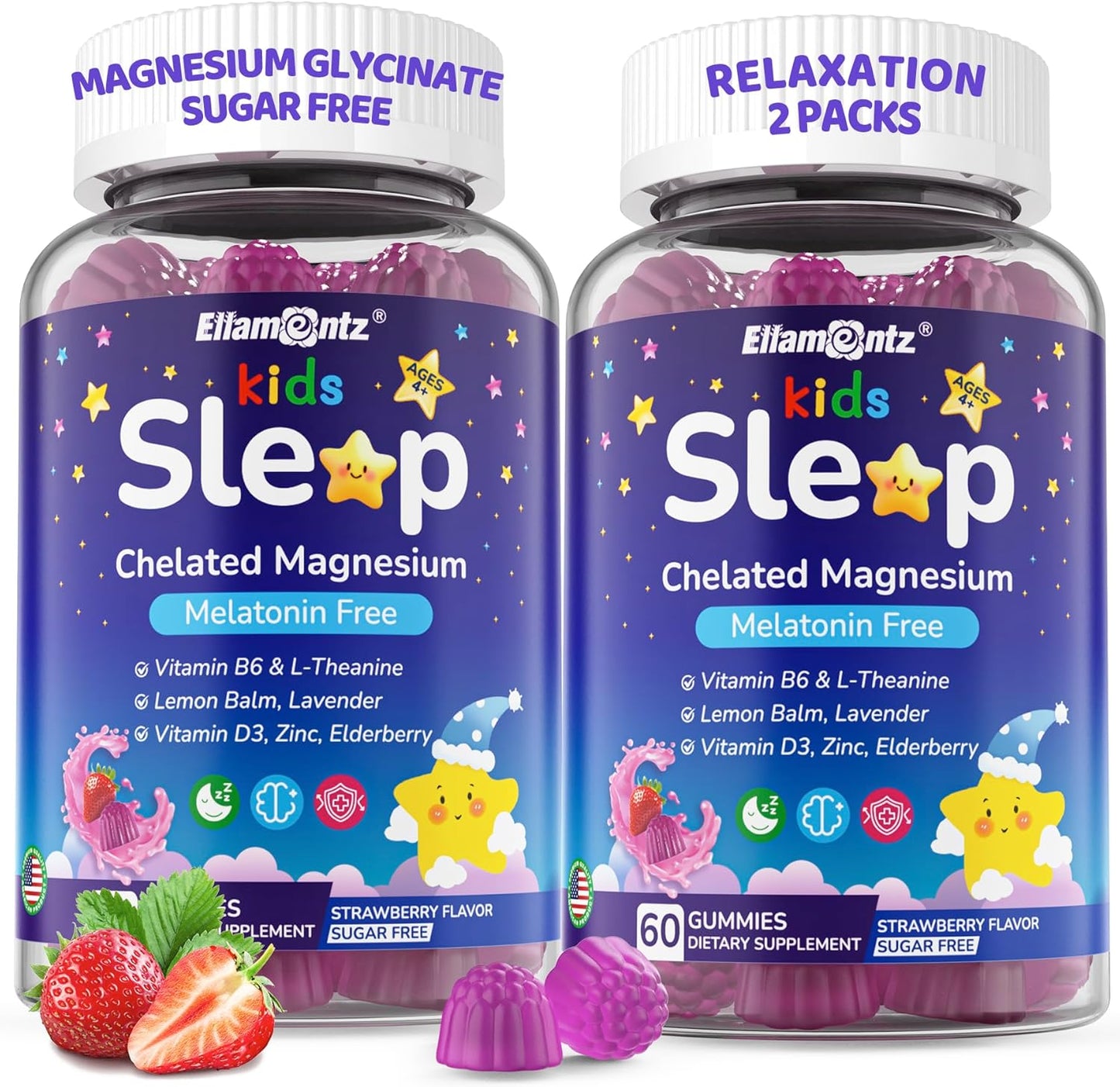 Kids Sleep Gummies with Magnesium for Restful Sleep & Immunity