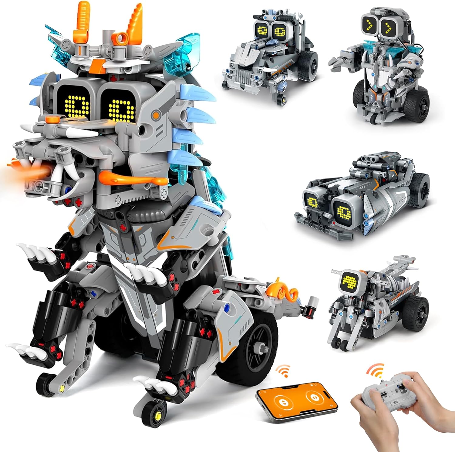 AoHu 646-Piece Coding Dinosaur Robot Kit