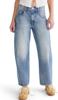 AEROPOSTALE Womens Mid-Rise Barrel Leg Jean - Relaxed Slouchy Fit Fly