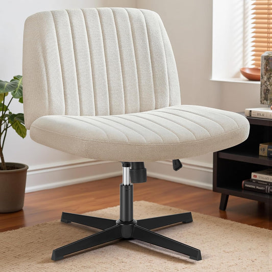 DUMOS Criss Cross Legged Chair for Home Office and Makeup