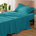 Cooling Bamboo Twin Sheets Set Turquoise - Breathable Rayon Bedding