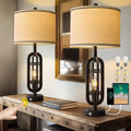 27.25ft' Industrial Table Lamps Set of 2 with USB Ports