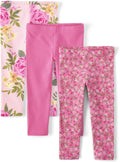 Baby-Girls and Toddler Leggings 3-Pack - Cotton Stretch Basics