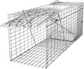 32 in Live Animal Cage Trap - Heavy Duty Foldable Humane Trap