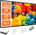 Projector Screen 120 in Portable 16:9 4K HD Screen - Wrinkle-Free