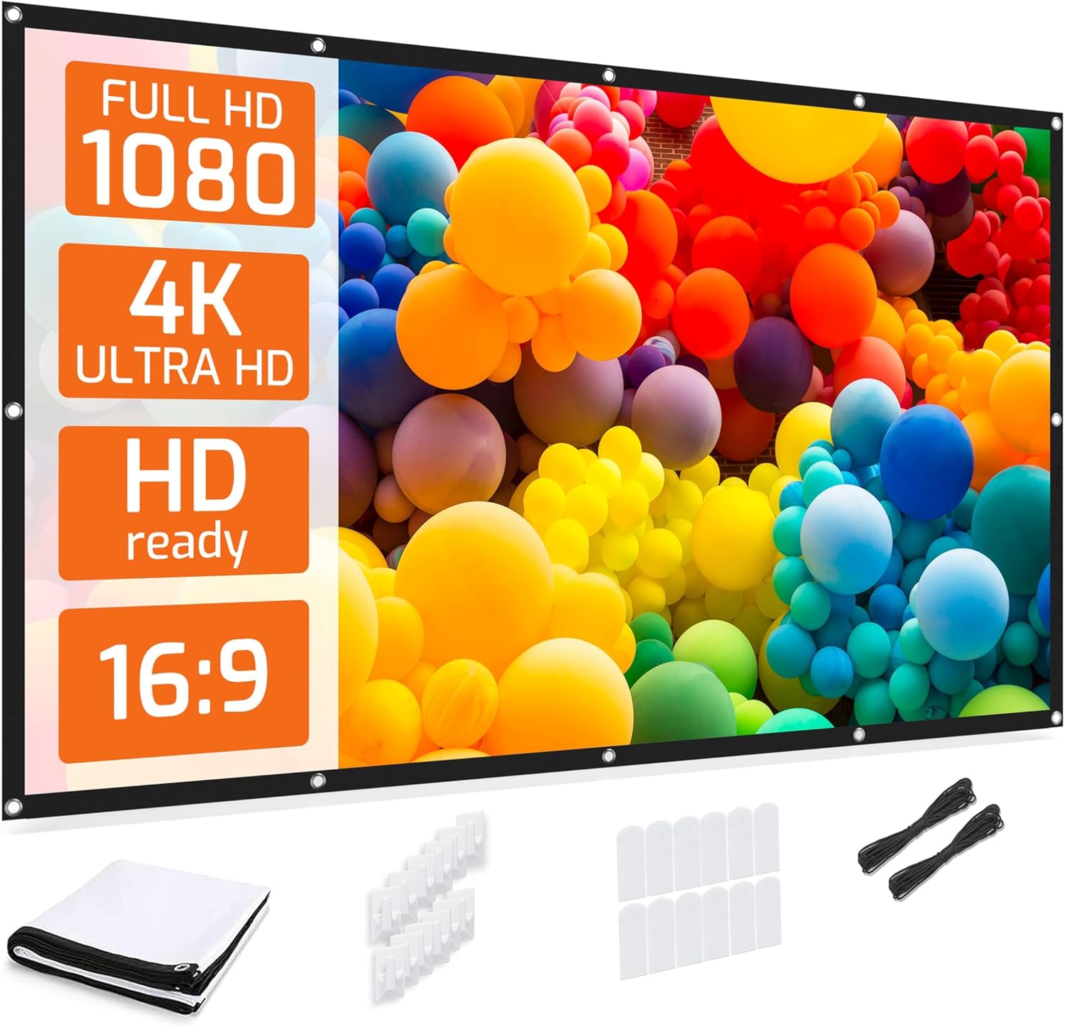 120 HYZ Portable Indoor/Outdoor 16:9 4K HD Projection Screen
