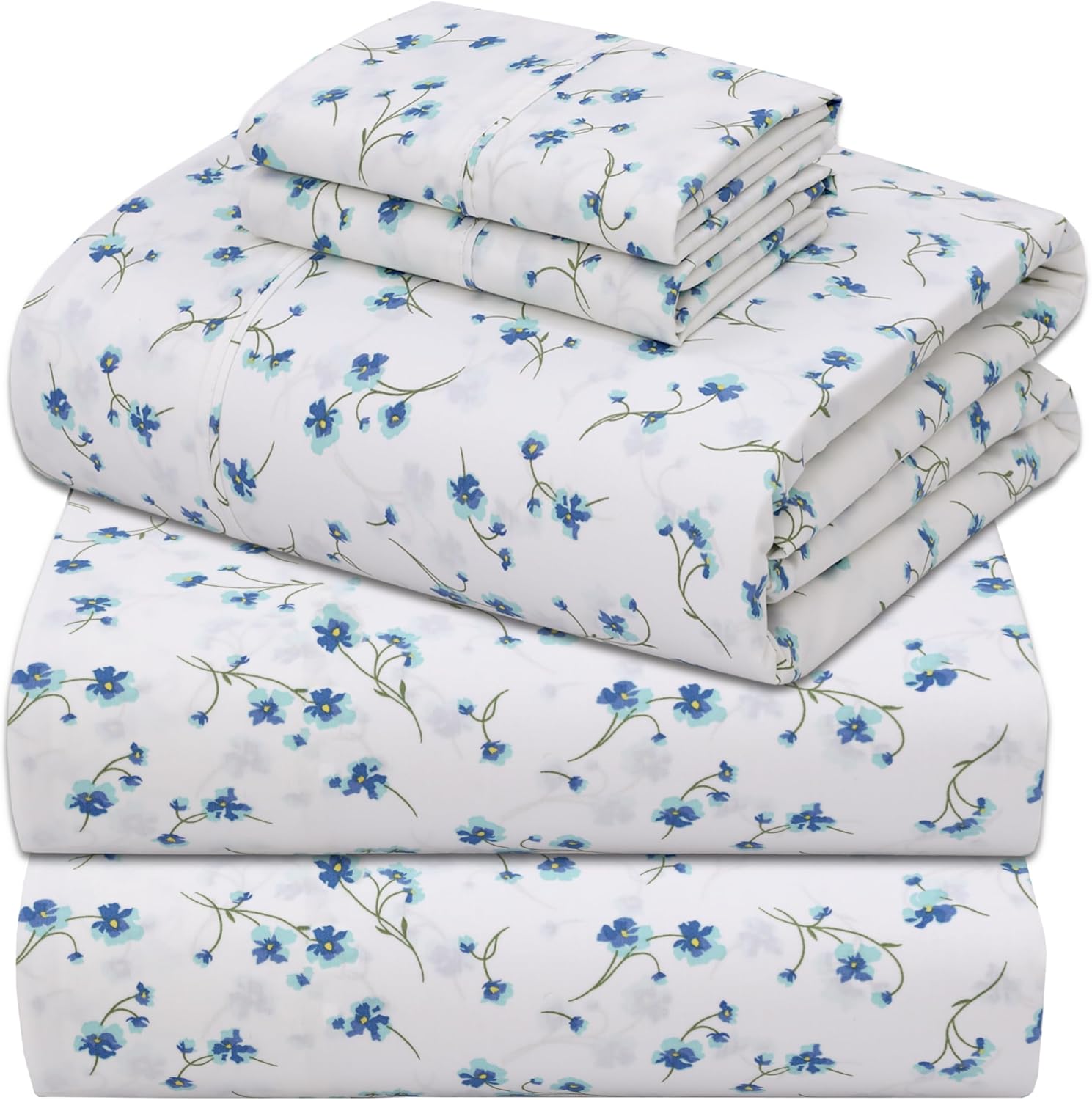 Cooling & Crisp Split King Cotton Sheets Set for Comfort