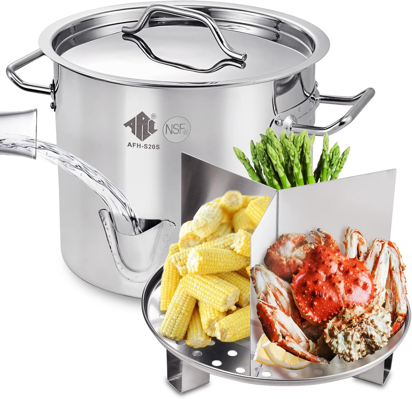 ARC 40QT Stainless Steel Tamale Steamer Pot for Seafood Lovers