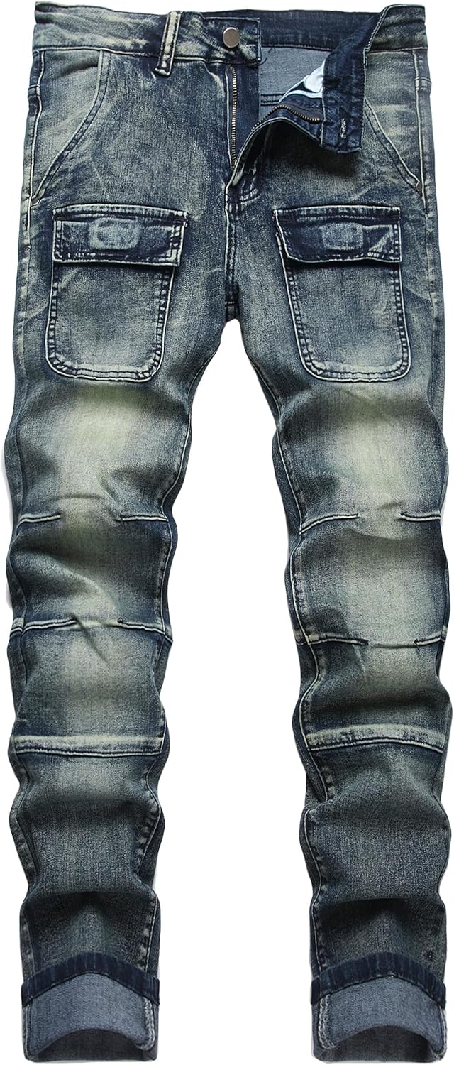 JUNBAOSS Men's Slim Fit Jeans for a Stylish Casual Look