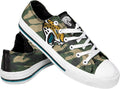FOCO Women's NFL Camo Low Top Canvas Sneakers for Jaguars Fans