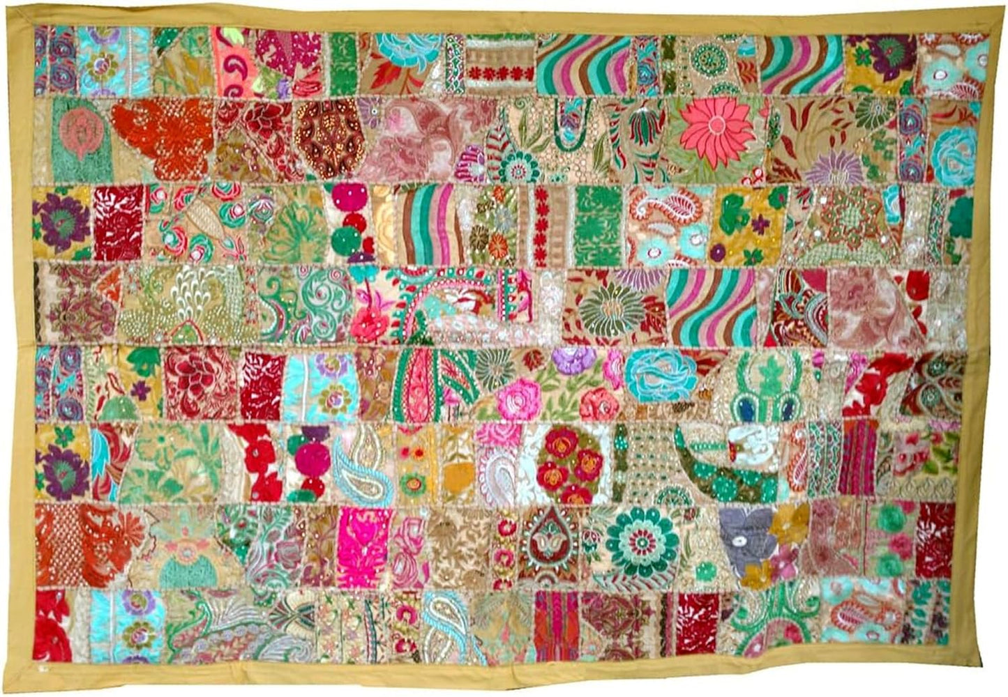 Marusthali Indian Patchwork Wall Hanging Tapestry for Home Decor
