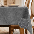 Rectangle Tablecloth 90x156 Gray - Washable, Wrinkle Resistant