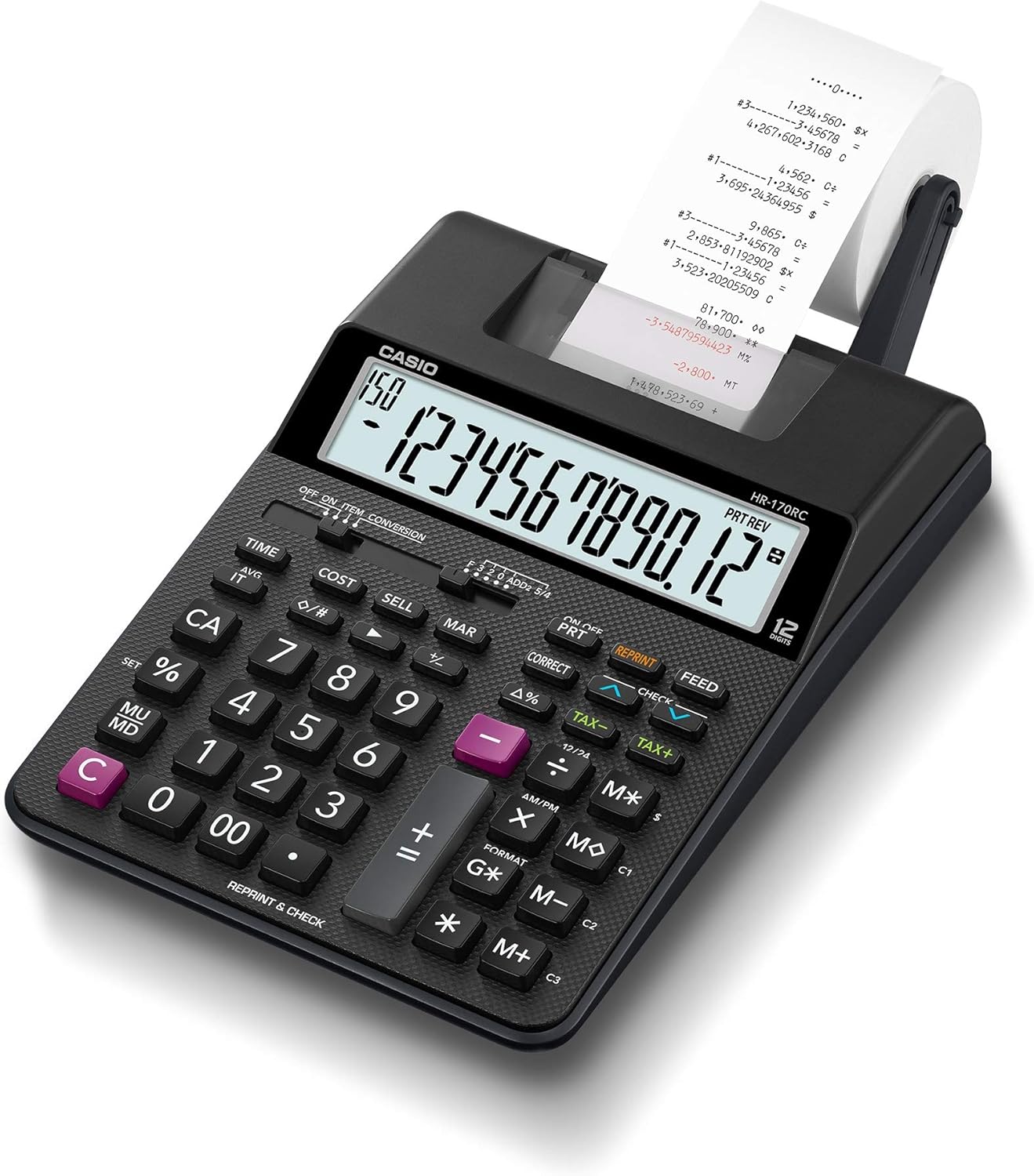 Casio HR-170RC Desktop Calculator: Efficient Printing