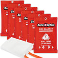 SecuCaptain Emergency Fire Blanket 6 Pack 40in x 40in - Home Safety