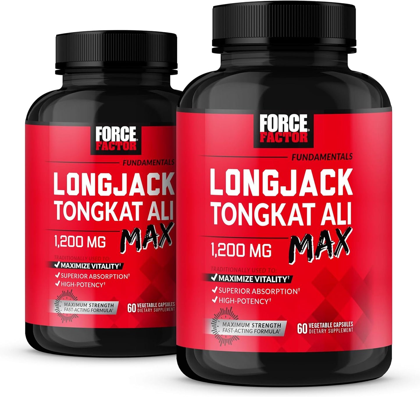 Force Factor Longjack Tongkat Ali Max for Male Stamina Boost