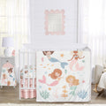 Ocean Mermaids 4-Piece Baby Crib Bedding Set - Soft Brushed Microfiber