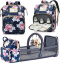 Diaper Bag Backpack with Changing Station - Foldable 3-in-1 Carryall