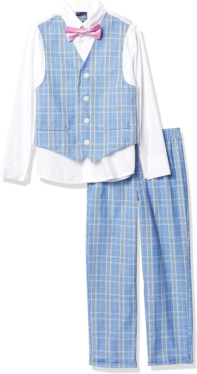 Nautica Boys' 4-Piece Formal Suit Set for Special Occasions
