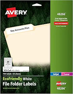 Avery EcoFriendly File Folder Labels for Easy Organization