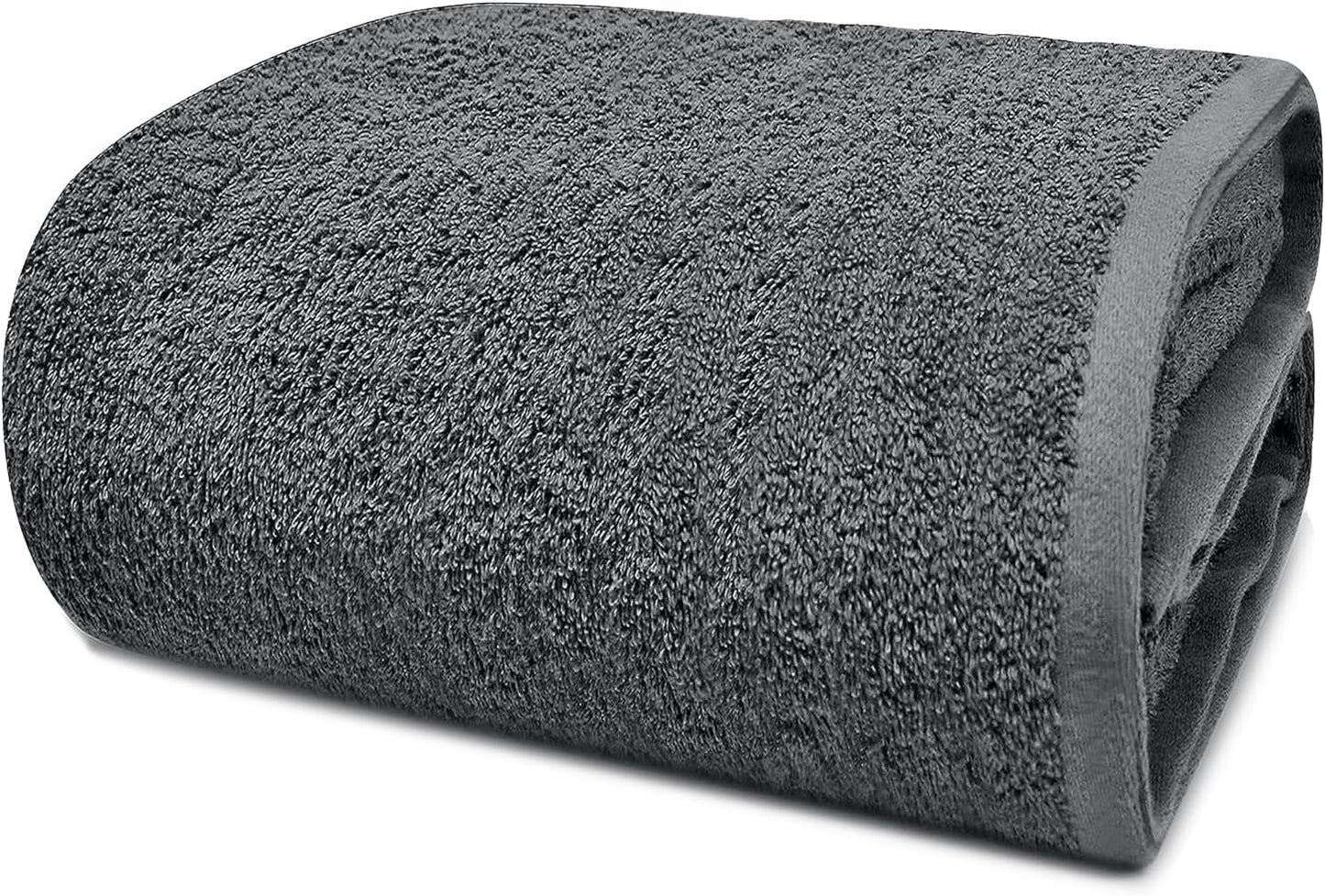 Extra Large Gray Bath Towels - Oversized Cotton Comfort
