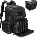 DSLEAF Tactical Range Pistol Backpack with 6 Pistol Cases - Organized