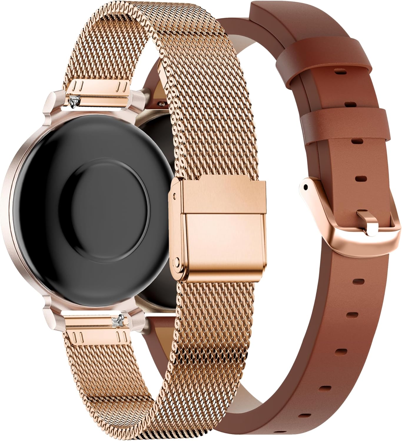 Stylish Milanese & Leather Band for Garmin Lily2
