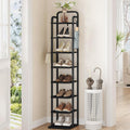 8 Tiers Vertical Shoe Rack Narrow Shoe Tower - Space Saving Shoe Shelf