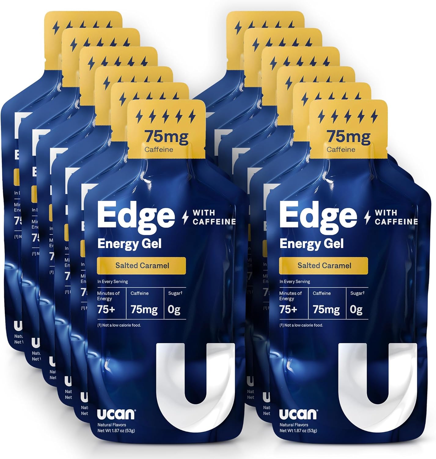 UCAN Edge Energy Gel Shots for Running and Workouts - Salted Caramel