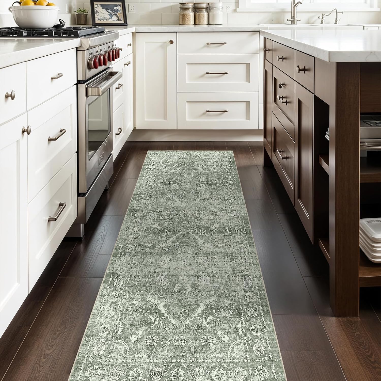 EISUROM 2ft 6inx8ft Washable Hallway Runner Rug for Home