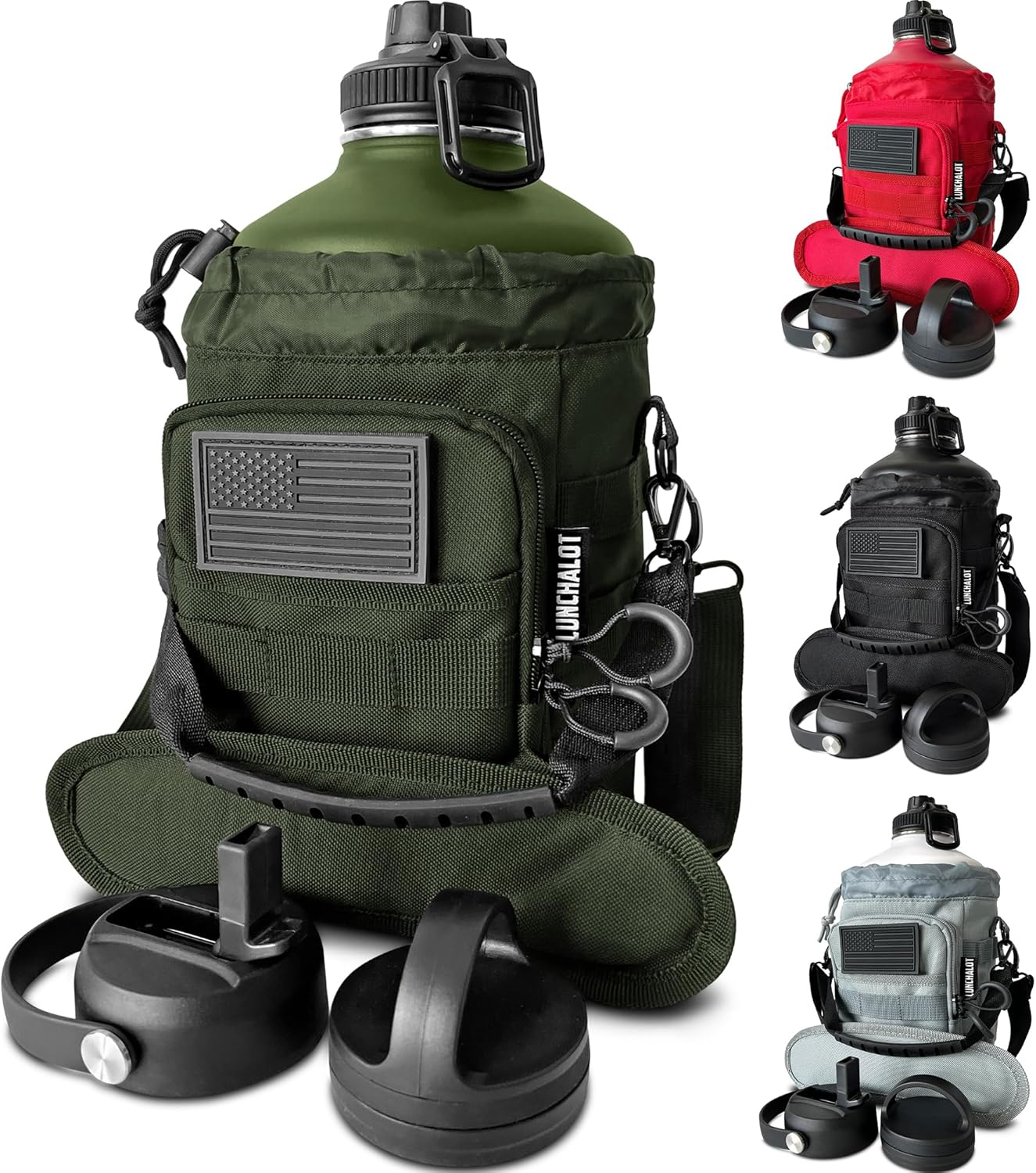 1 Gallon Insulated Stainless Steel Water Jug with Carry Bag