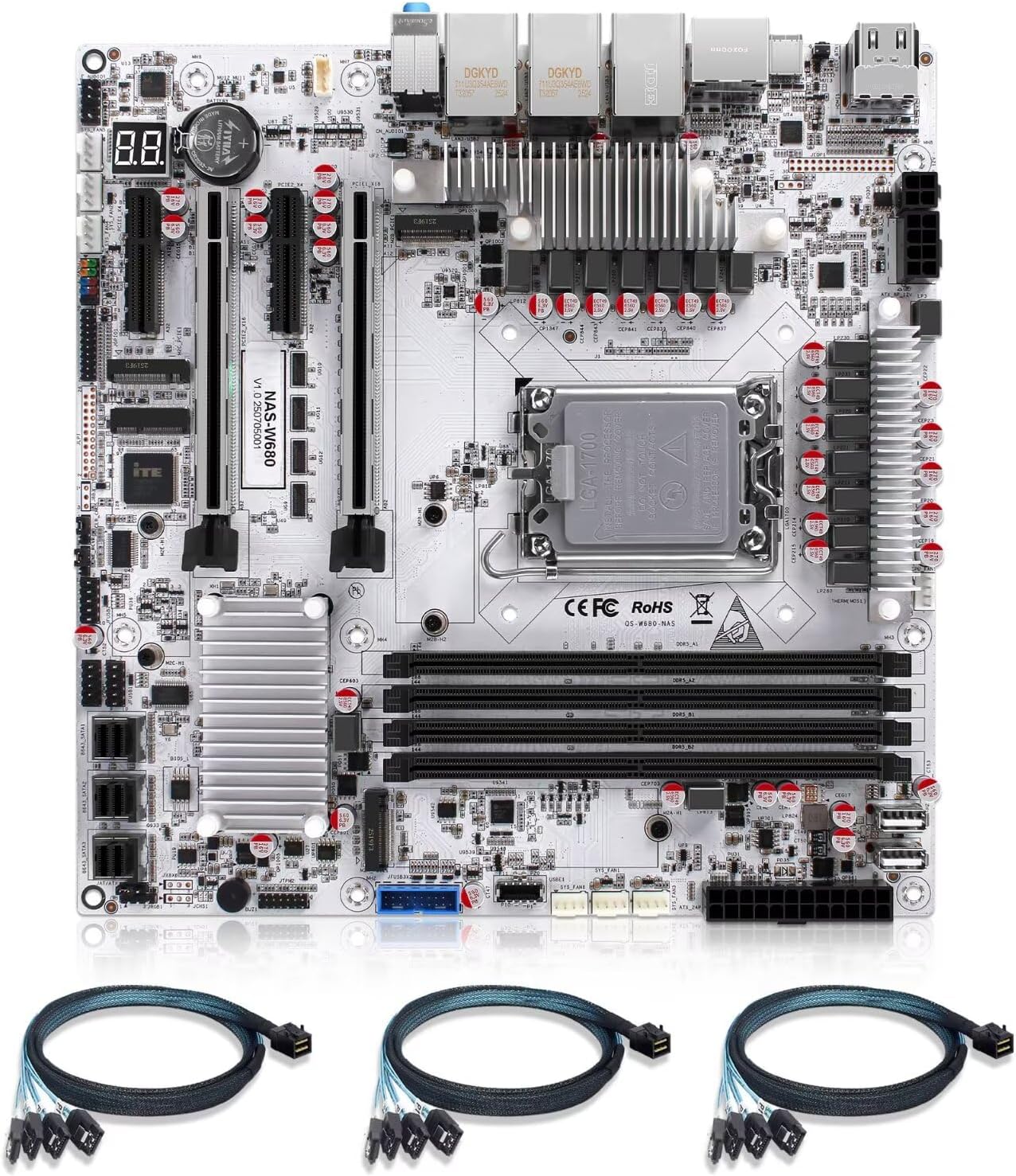W680 Micro ATX NAS Motherboard for 12th to 14th Gen CPUs