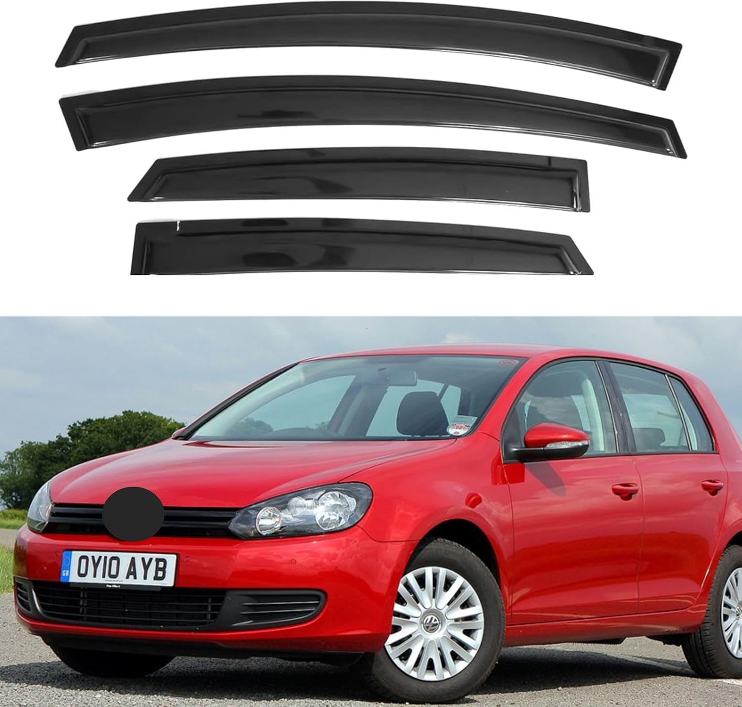IG Window Visor for VW Golf MK5 2004-2009 - Rain Guard Deflector