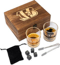 NFL Wood Boxed Drinkware Set - 2 Premium Rocks Glasses with Cooling