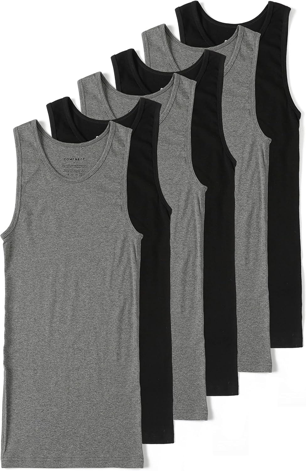 Comfneat Men's 6-Pack A-Shirts for Comfort and Performance