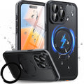 Magnetic Waterproof iPhone 15 Pro Case with Invisible Stand - Heavy