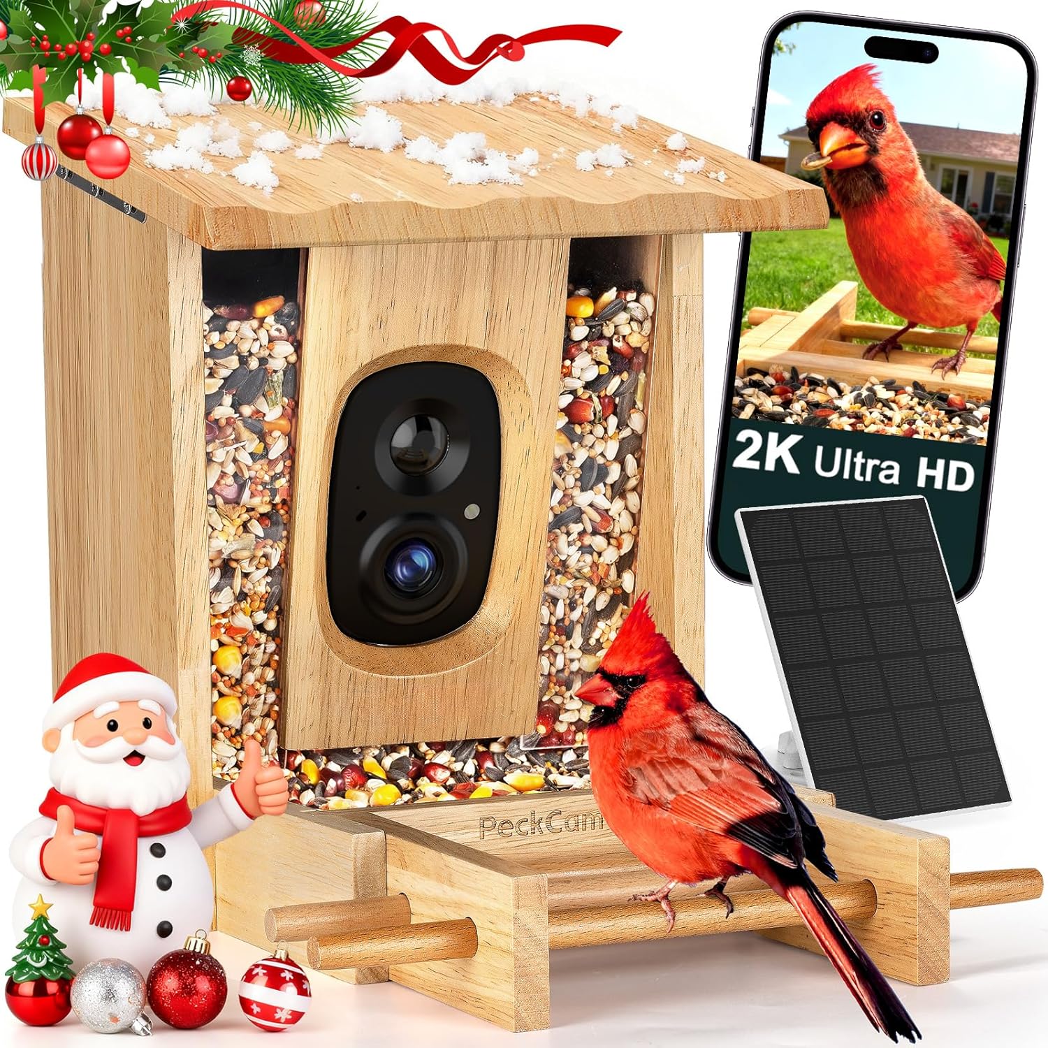 PeckCam Bird Feeder with Camera - AI Bird Recognition & Alerts
