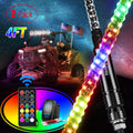 Spiral RGB 4ft LED Whip Light for ATV UTV - Bright 360 Glow