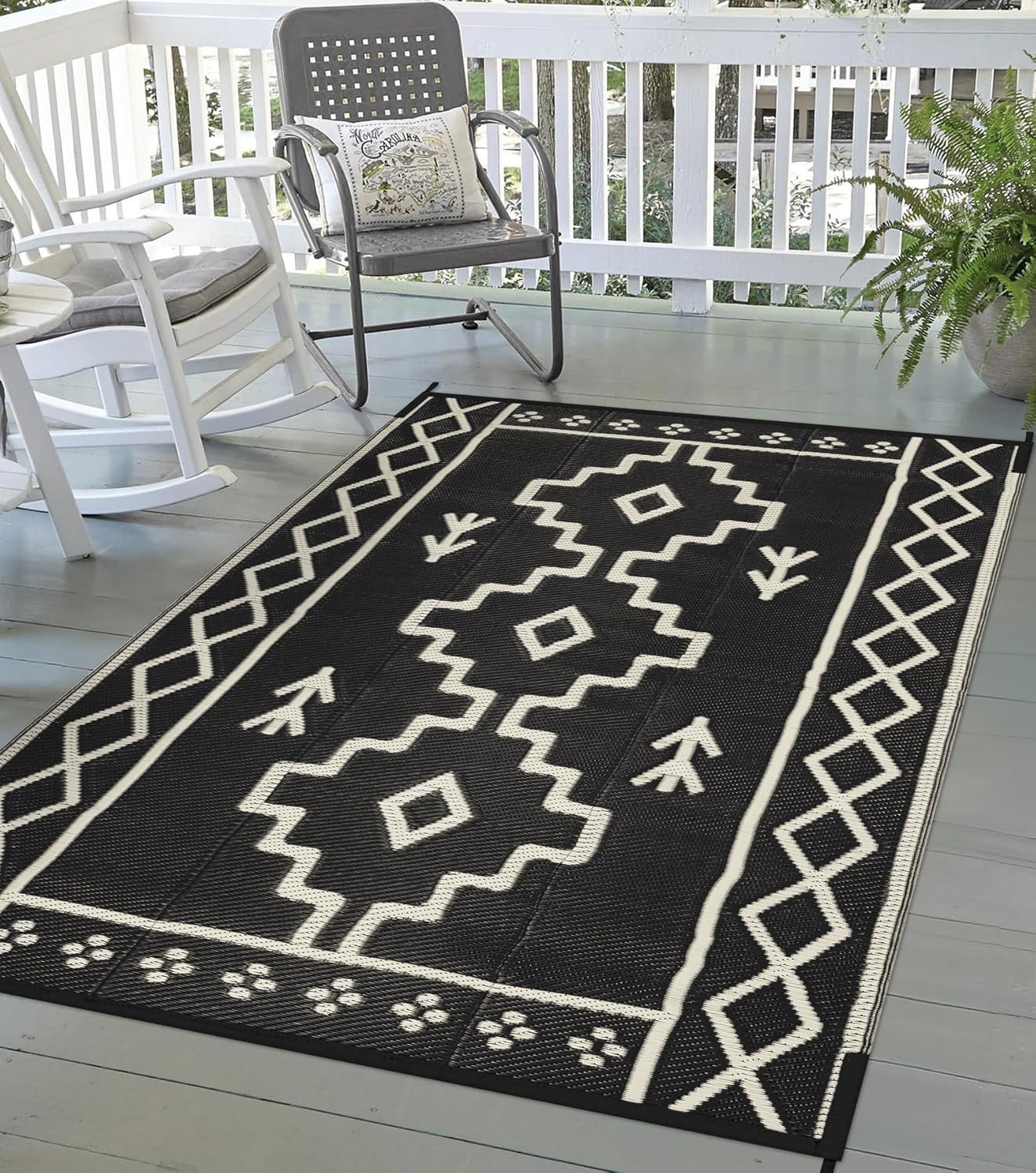 Uphome Outdoor Rug Mat Waterproof 5x8 ft for Versatile Use