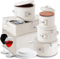 Fine China Storage Containers 6 Piece Set - Protective Stackable