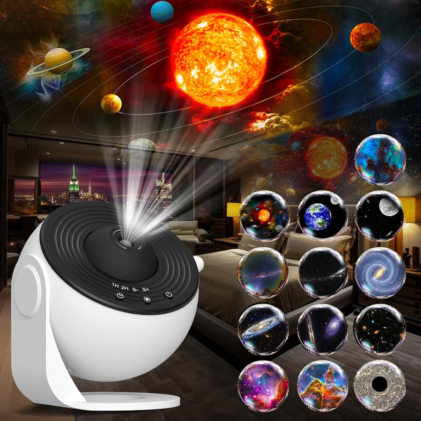 360 Rotating Galaxy Projector for Dreamy Bedroom Ambiance